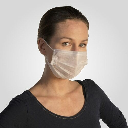 Masque 2 plis blanc