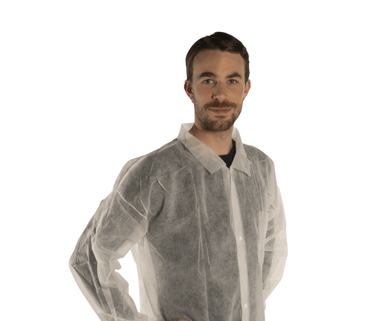 Blouse blanche 2 poches pressions