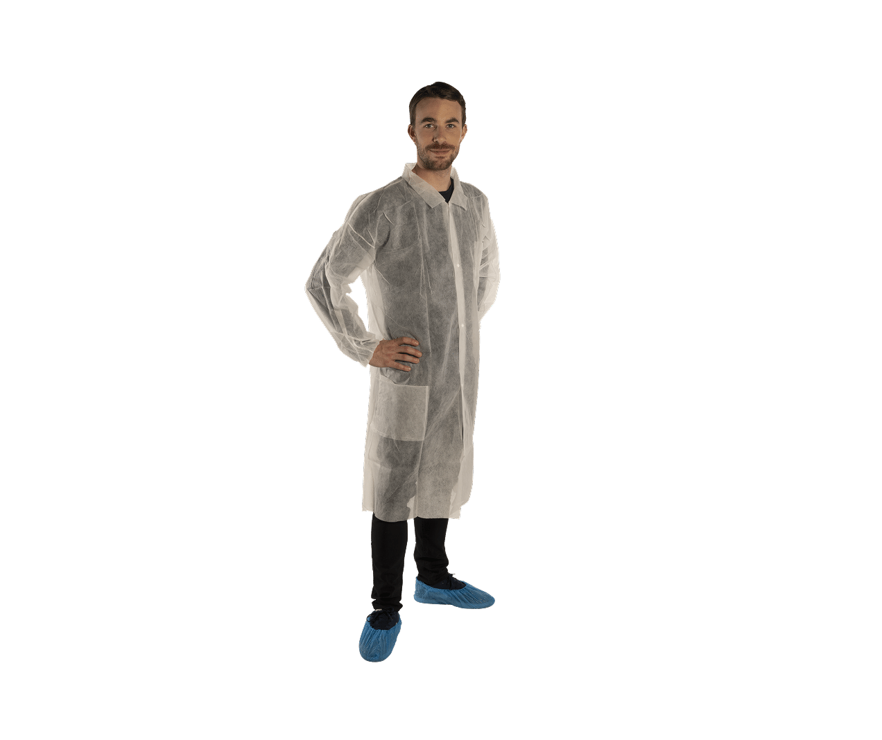 Blouse médicale blanche jetable avec poche