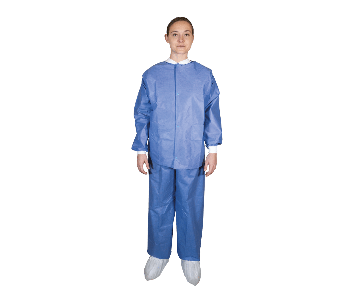 Blouse blanche de protection avec pression