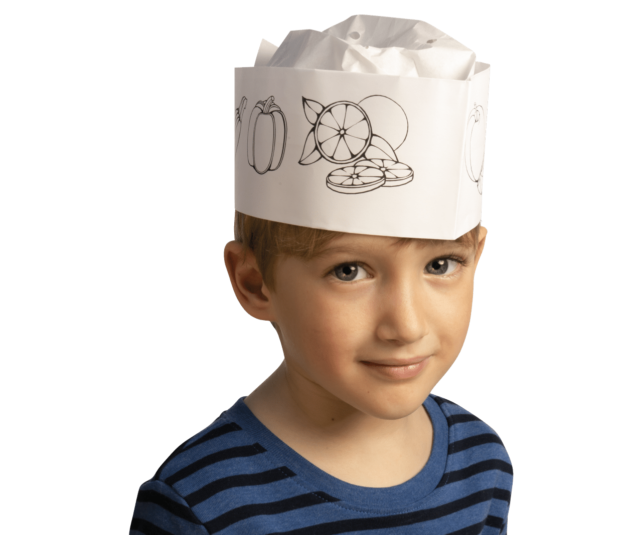 Toque papier enfant blanche