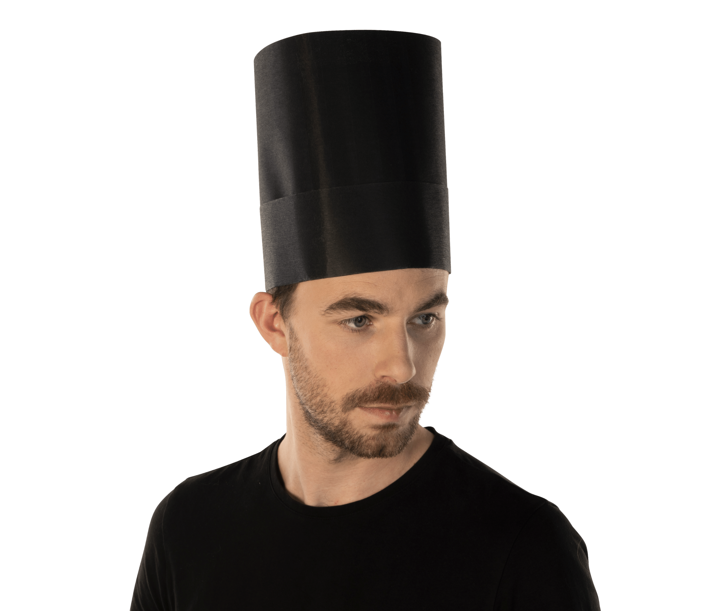 Toque papier plissée noire
