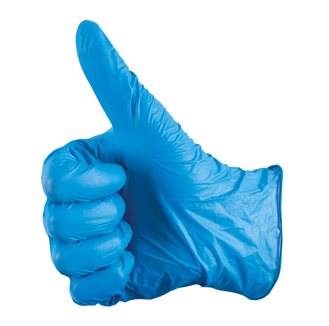 Gants en nitrile bleus izzy blue