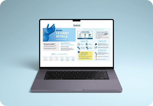 Présentation digitale des gants nitrile Mutexil – Fiche produit et mode d’emploi en ligne