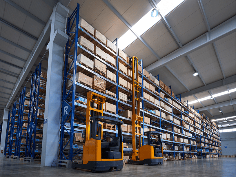 Stockage sur palettes en entrepôt Mutexil